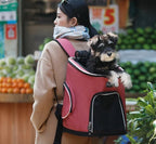 Pet Backpack Oxford Cloth & Mesh Adjustable Padded Straps