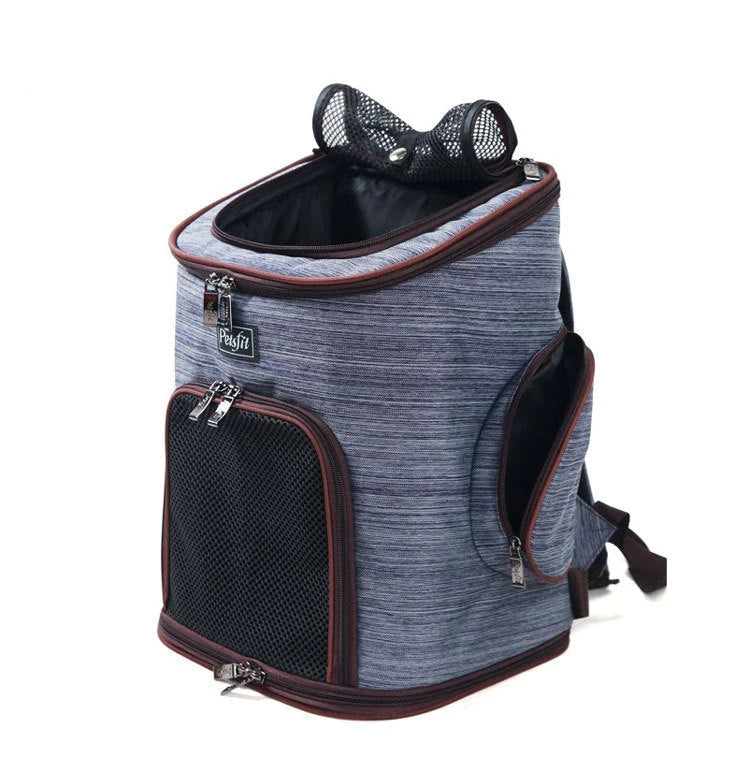 Pet Backpack Oxford Cloth & Mesh Adjustable Padded Straps