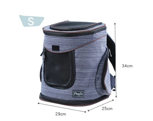 Pet Backpack Oxford Cloth & Mesh Adjustable Padded Straps