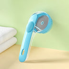 Pet Bath Brush 2-In-1 Shampoo Dispenser Soft Massage Bristles