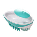 Pet Bath Brush Silicone Built-In Dispenser & Soothing Massage