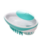 Pet Bath Brush Silicone Built-In Dispenser & Soothing Massage