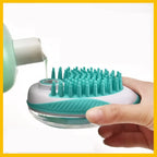 Pet Bath Brush Silicone Built-In Dispenser & Soothing Massage