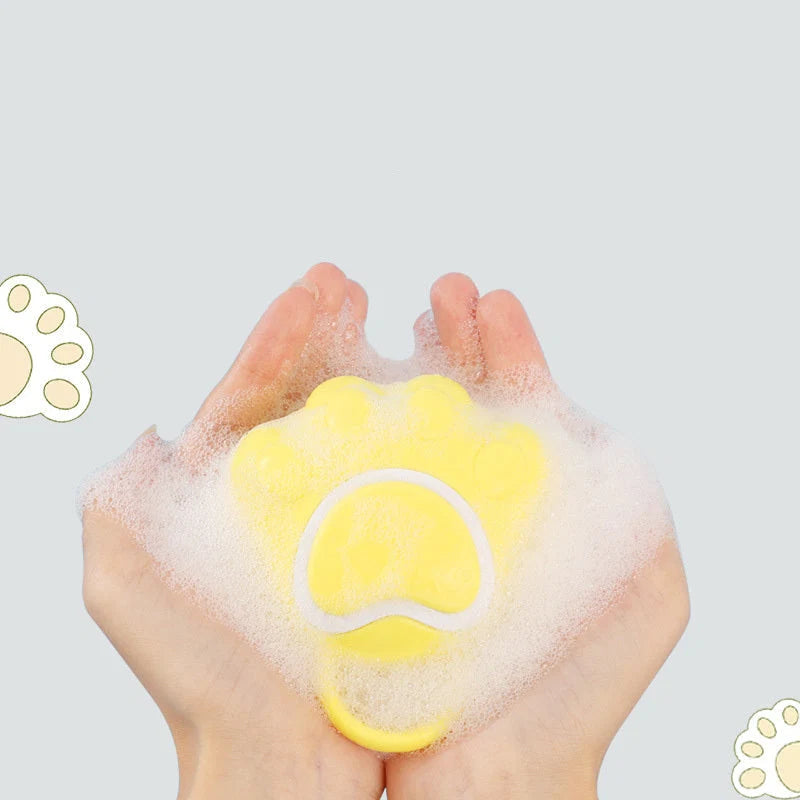 Pet Bath Brush Soft Silicone Bristles & Ergonomic Handle