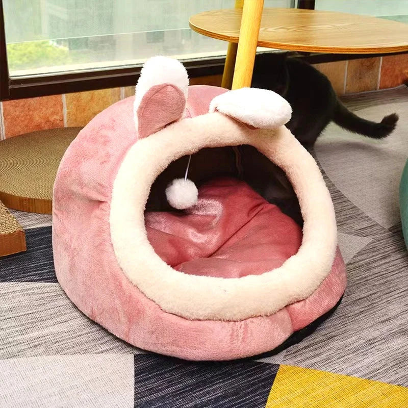 Pet Bed All-Season Cloth Pink Rabbit
