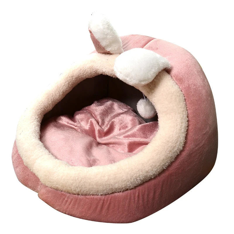 Pet Bed All-Season Cloth Pink Rabbit