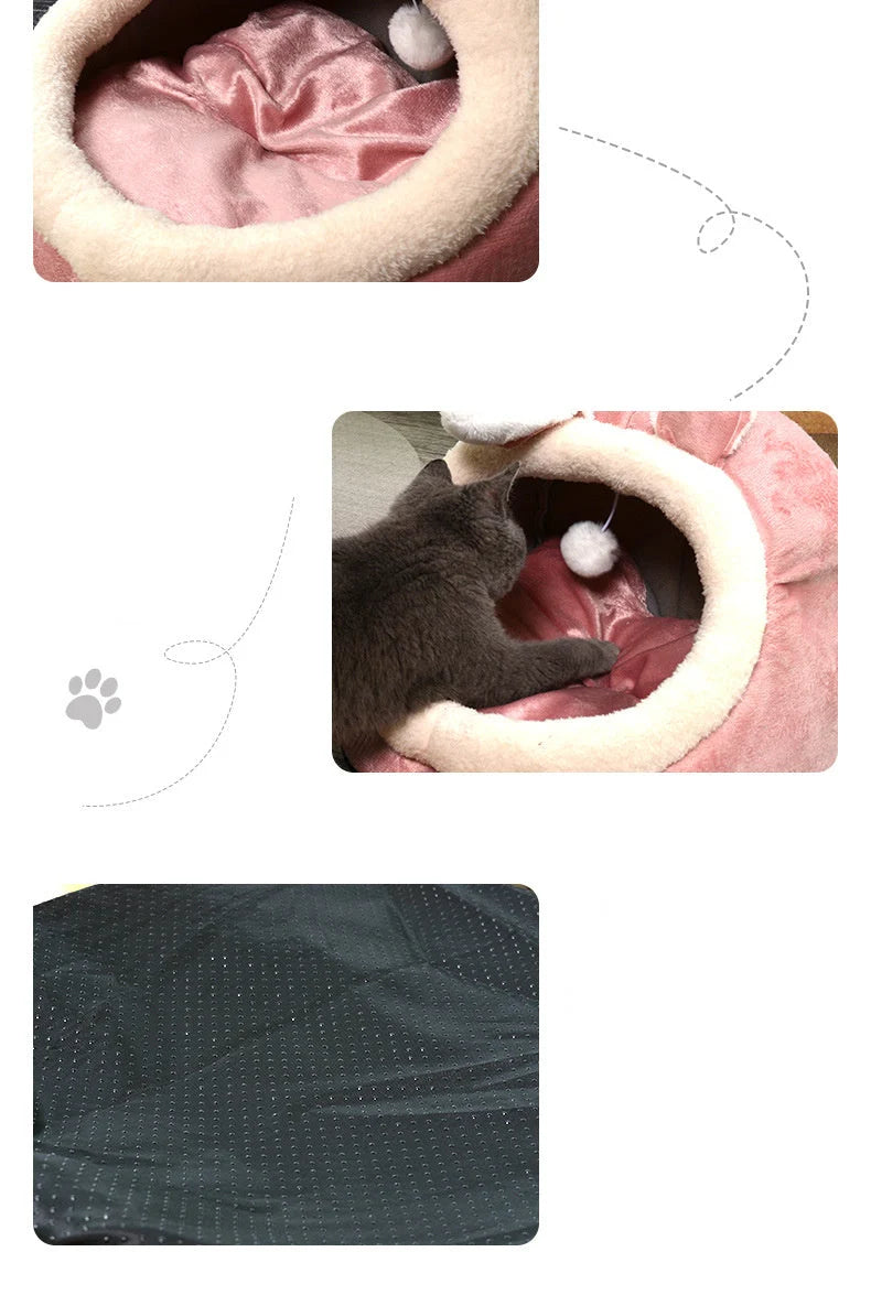 Pet Bed All-Season Cloth Pink Rabbit