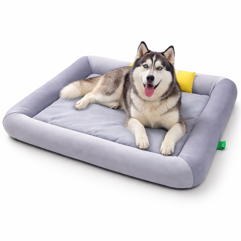 Pet Bed Cooling & Breathable Waterproof Raised Edge Support