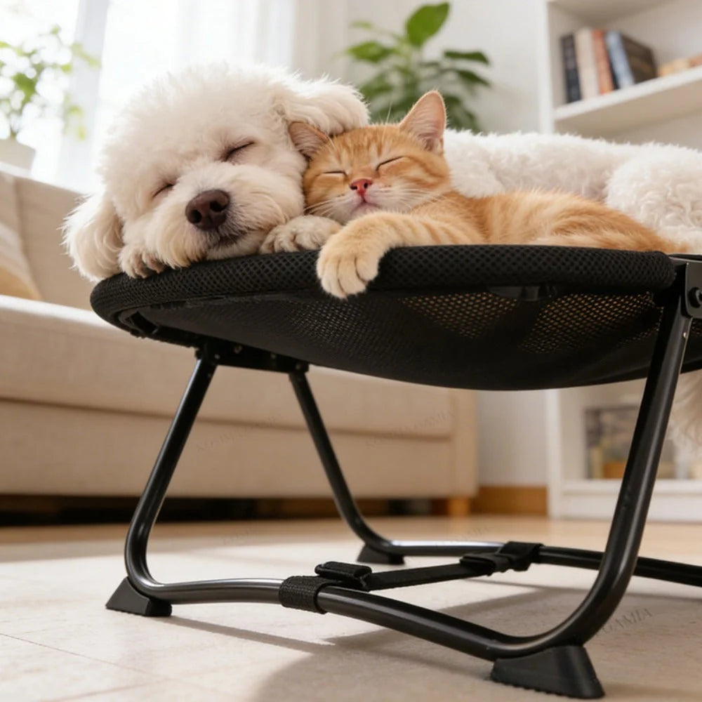 Pet Bed Elevated Breathable Mesh Foldable Steel Frame