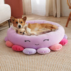 Pet Bed Enclosed Plush Cushioned Nest