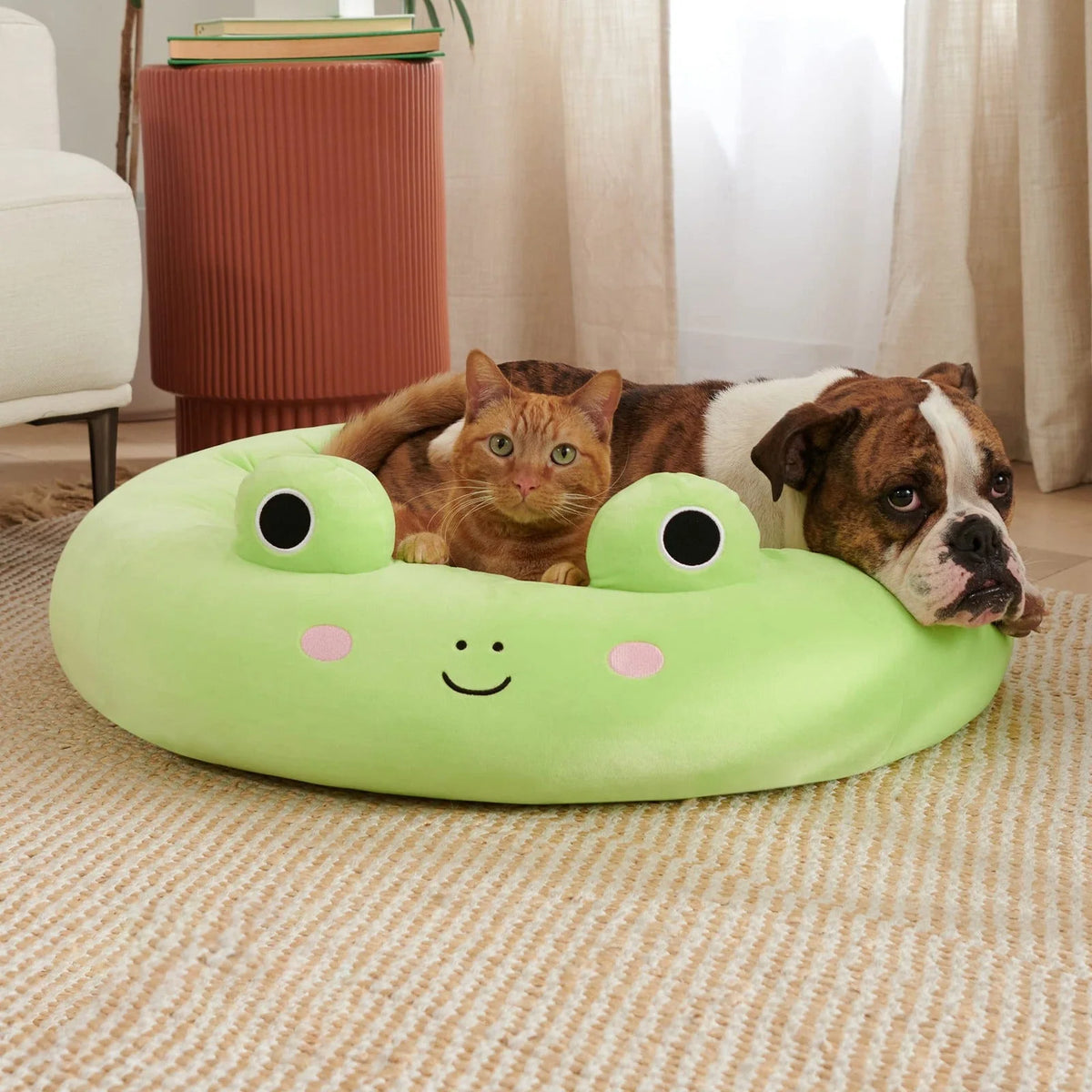 Pet Bed Enclosed Plush Cushioned Nest
