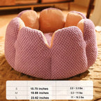 Pet Bed Flower-Shaped Plush Removable Washable Cover