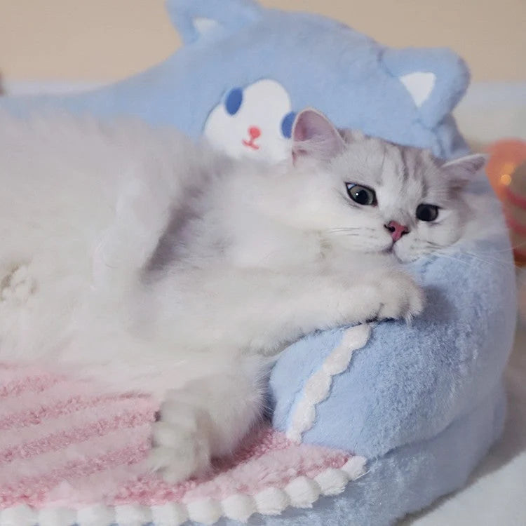 Pet Bed High-Back Insulated Machine-Washable Cover