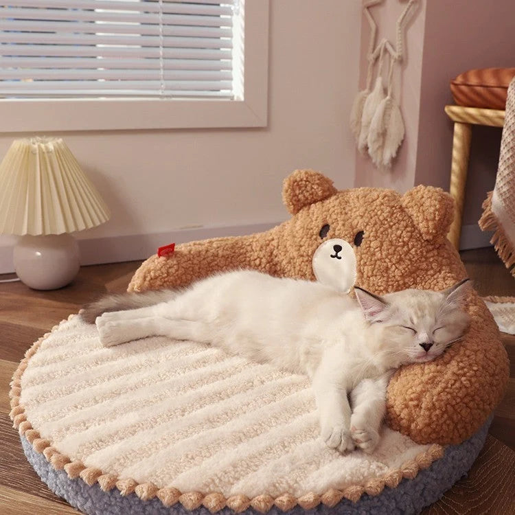 Pet Bed High-Back Insulated Machine-Washable Cover