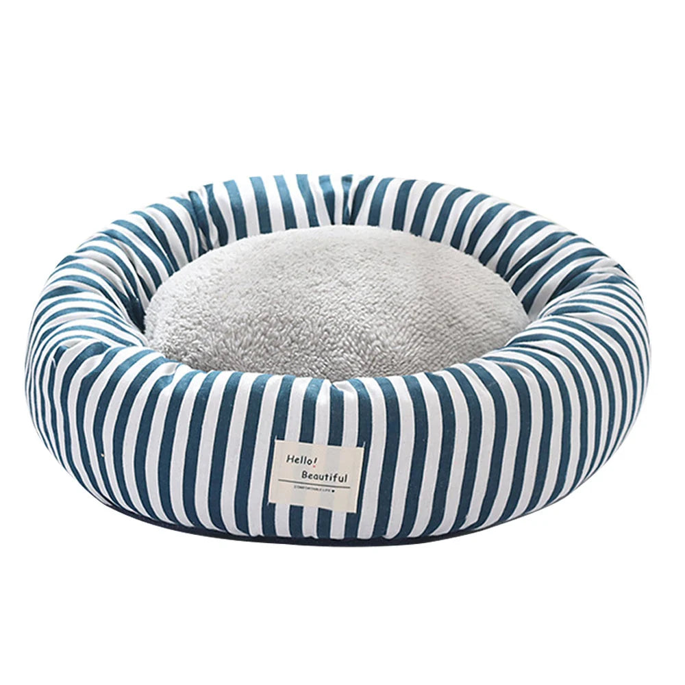 Pet Bed Plush Donut Small & Medium Easy-Clean