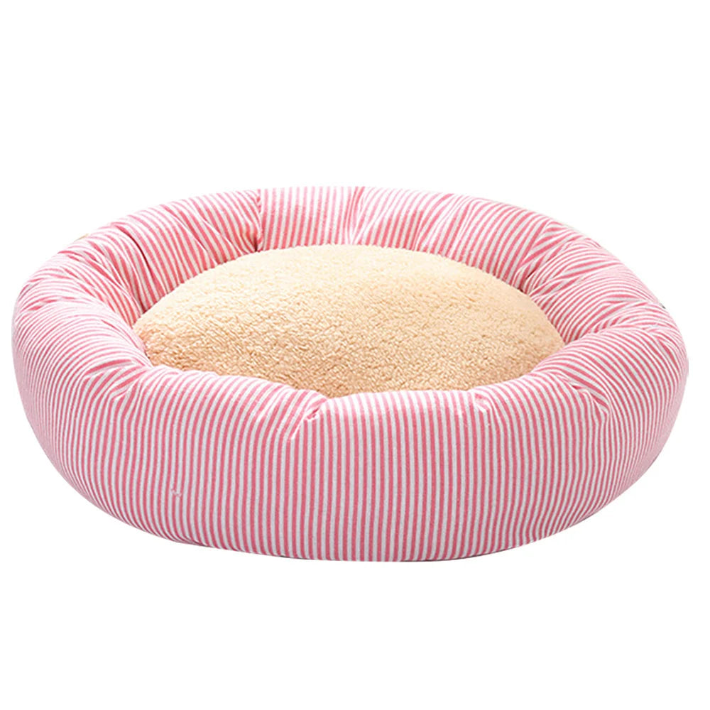 Pet Bed Plush Donut Small & Medium Easy-Clean