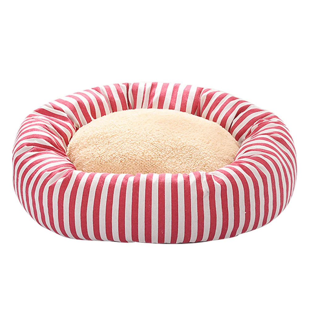Pet Bed Plush Donut Small & Medium Easy-Clean