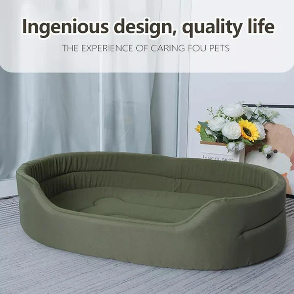 Pet Bed Plush Supportive Recycled Fabric Removable Washable Cover