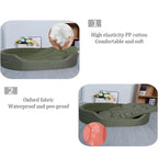 Pet Bed Plush Supportive Recycled Fabric Removable Washable Cover