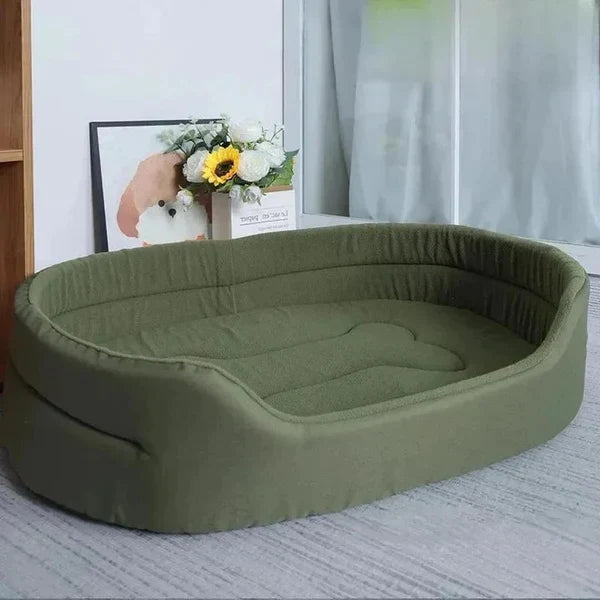 Pet Bed Plush Supportive Recycled Fabric Removable Washable Cover