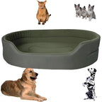 Pet Bed Plush Supportive Recycled Fabric Removable Washable Cover