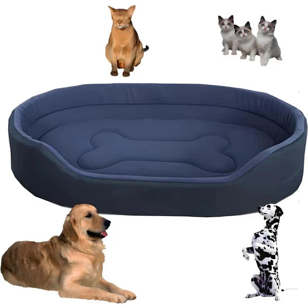 Pet Bed Plush Supportive Recycled Fabric Removable Washable Cover