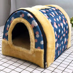 Pet Bed Self-Heating Fleece Foldable & Burrow-Friendly