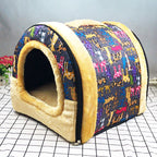 Pet Bed Self-Heating Fleece Foldable & Burrow-Friendly