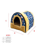Pet Bed Self-Heating Fleece Foldable & Burrow-Friendly