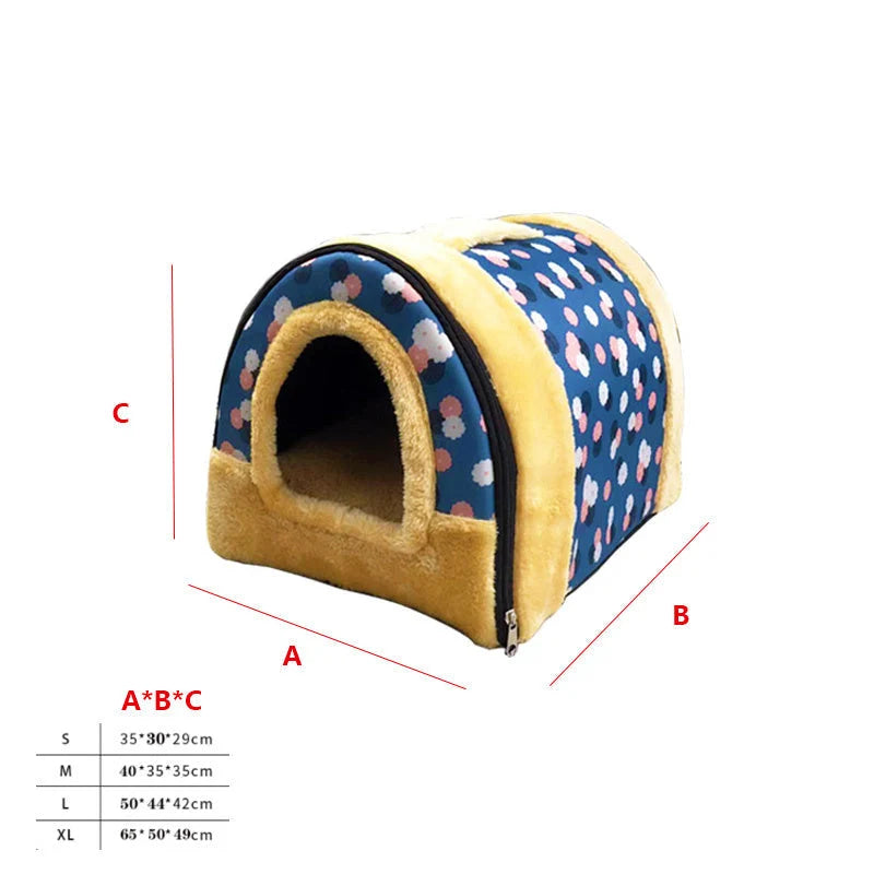 Pet Bed Self-Heating Fleece Foldable & Burrow-Friendly