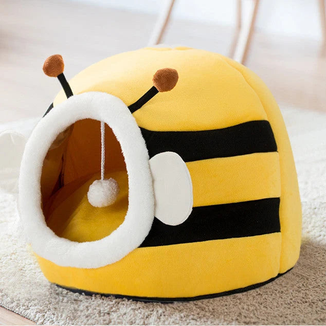 Pet Bed Semi-Closed Washable & Reversible Non-Slip Backing