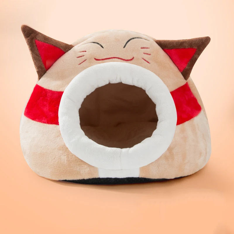 Pet Bed Semi-Closed Washable & Reversible Non-Slip Backing