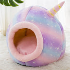 Pet Bed Semi-Closed Washable & Reversible Non-Slip Backing