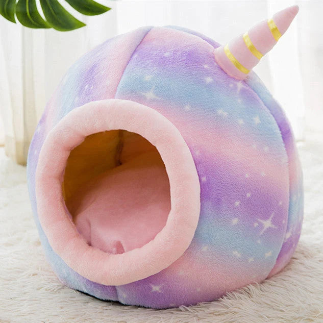 Pet Bed Semi-Closed Washable & Reversible Non-Slip Backing