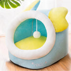 Pet Bed Semi-Closed Washable & Reversible Non-Slip Backing