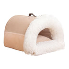 Pet Bed Semi-Enclosed Plush Easy Clean