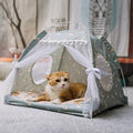 Pet Bed Semi-Enclosed Plush Machine-Washable Cover