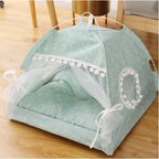 Pet Bed Semi-Enclosed Plush Machine-Washable Cover