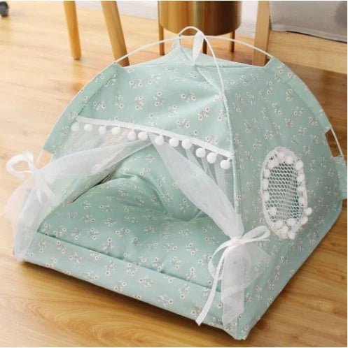 Pet Bed Semi-Enclosed Plush Machine-Washable Cover