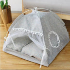 Pet Bed Semi-Enclosed Plush Machine-Washable Cover