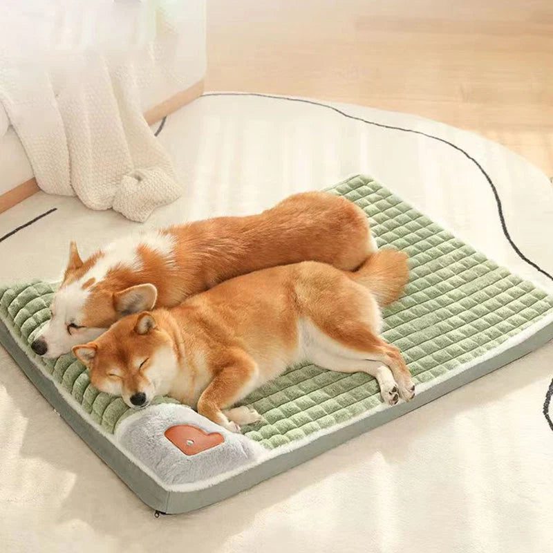 Pet Bed Small & Medium Velvet Plush Machine-Washable Cushion