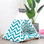 Pet Bed Tent Durable Canvas Removable & Washable Pillow