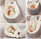 Pet Bed Warm Cotton Sleeping Bag & Cushion