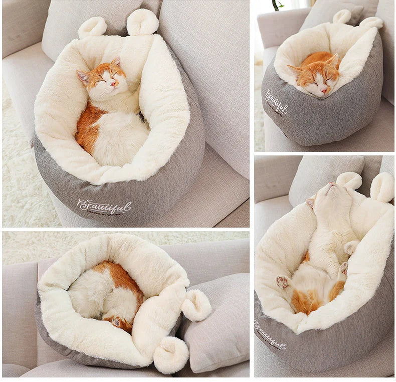 Pet Bed Warm Cotton Sleeping Bag & Cushion