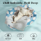 Pet Blanket Cooling Technology Machine Washable Cloud Pattern