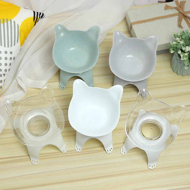 Pet Bowl Cat-Ear Angled Food-Grade Wheat Straw