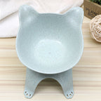 Pet Bowl Cat-Ear Angled Food-Grade Wheat Straw