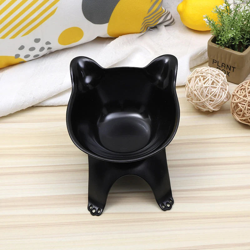 Pet Bowl Cat-Ear Angled Food-Grade Wheat Straw