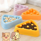 Pet Bowl Slow-Feed Cartoon Pizza Easy-Clean