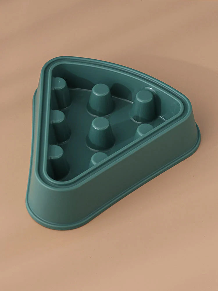 Pet Bowl Slow-Feed Cartoon Pizza Easy-Clean